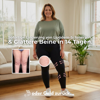 Kompressionsleggings Damen hohe Taille formend