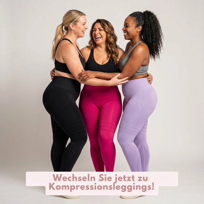 Kompressionsleggings Damen hohe Taille formend