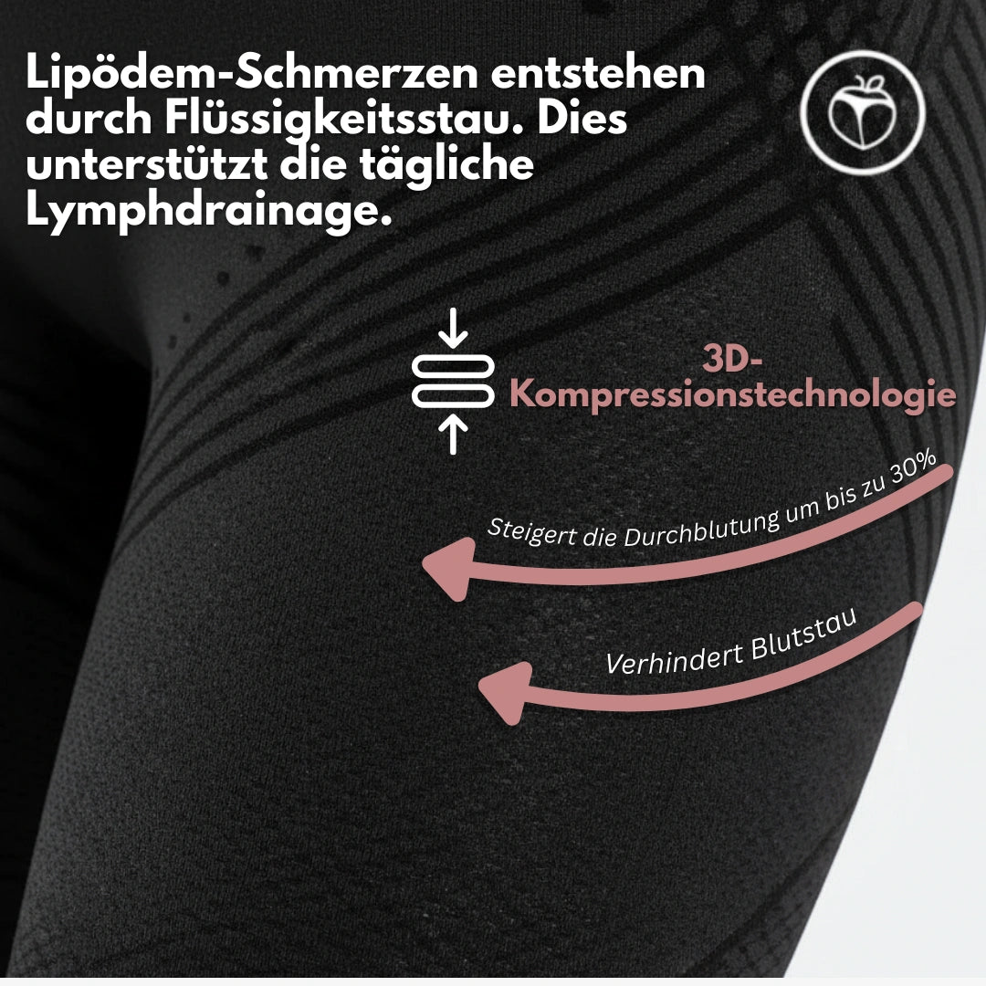 Kompressionsleggings Damen hohe Taille formend