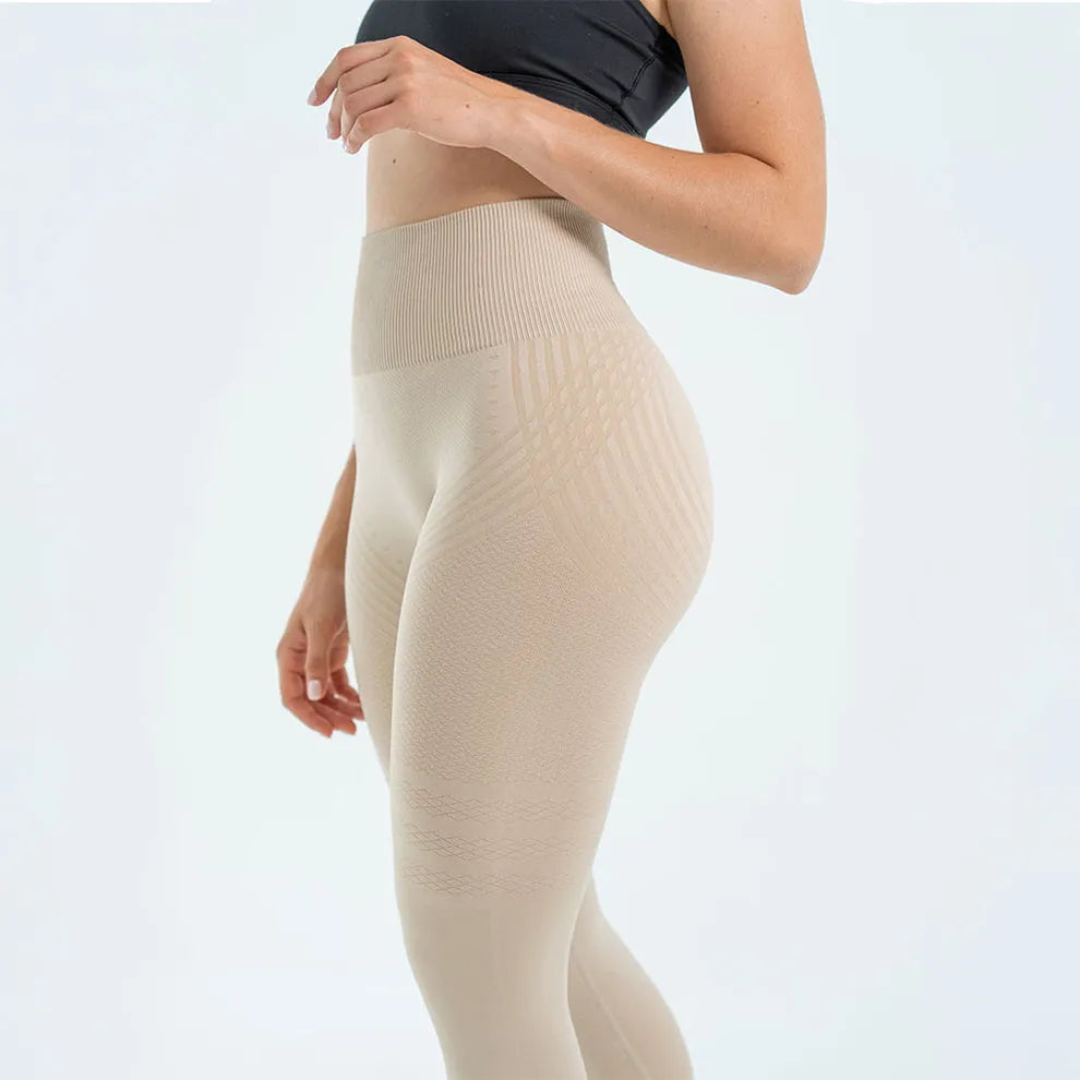 Kompressionsleggings Damen hohe Taille formend
