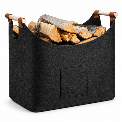 Filz Holzkorb für Kaminholz faltbar 55 Liter