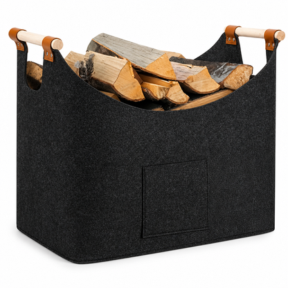 Filz Holzkorb für Kaminholz faltbar 55 Liter