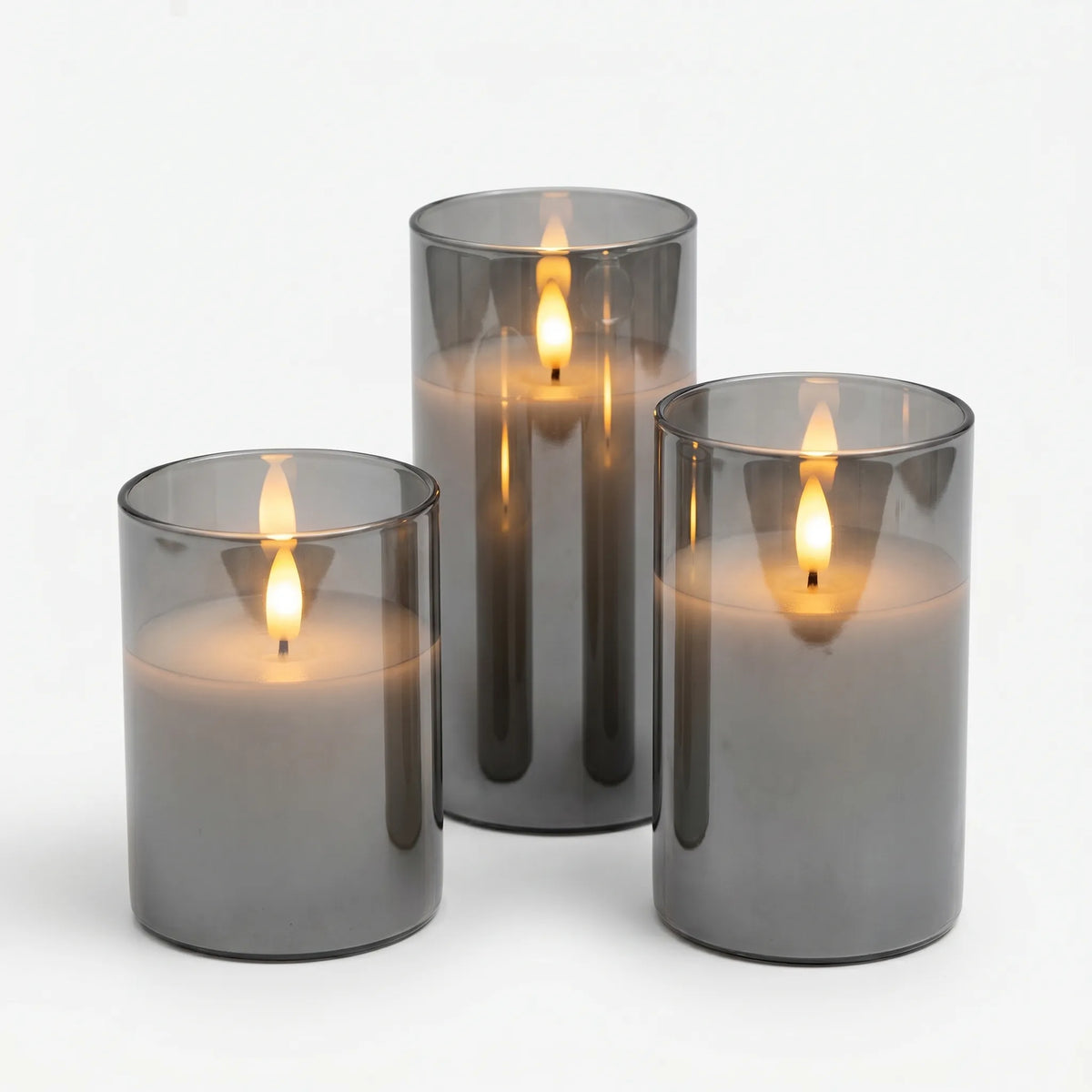 LED-Kerzen-Set im Zylinder-Design