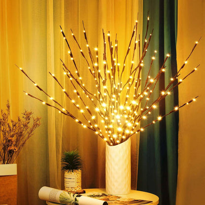 LED-Lichterzweige 3er-Set in der Vase