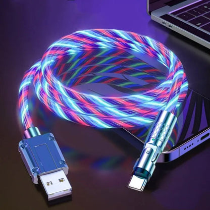 1+1 GRATIS | Flexibel & schnell laden – 540° drehbares RGB-Datenkabel