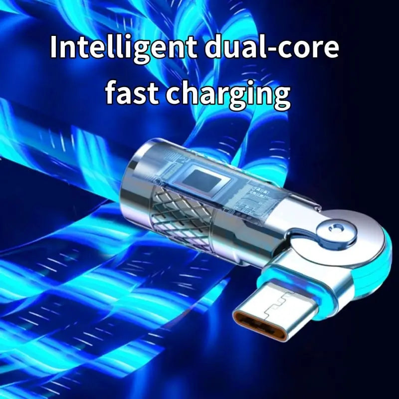 1+1 GRATIS | Flexibel & schnell laden – 540° drehbares RGB-Datenkabel