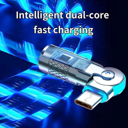 1+1 GRATIS | Flexibel & schnell laden – 540° drehbares RGB-Datenkabel