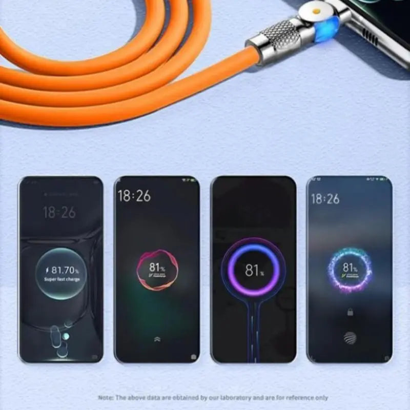 1+1 GRATIS | Flexibel & schnell laden – 540° drehbares RGB-Datenkabel