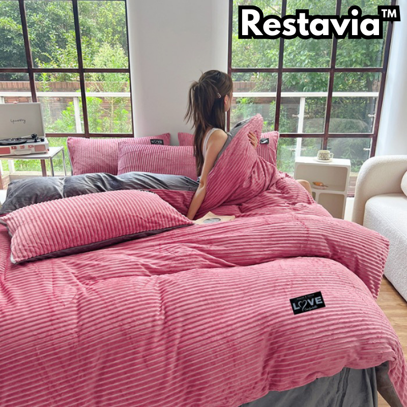 Korallenfleece-Bettbezug extra warm & weich | Restavia™