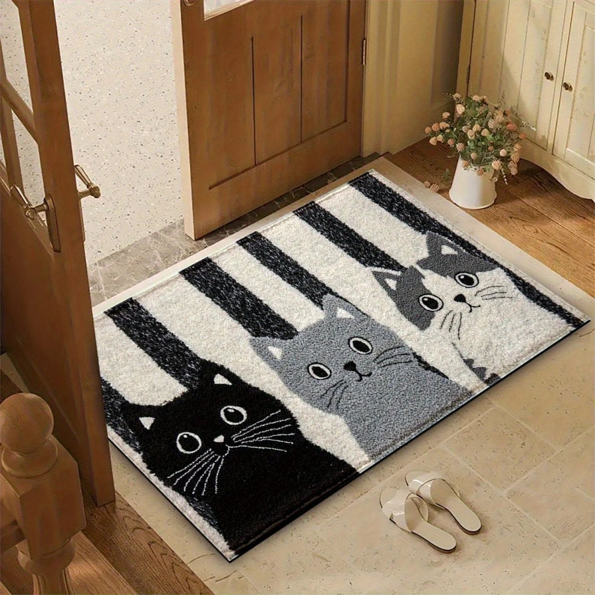 Fußmatte mit Katzen-Motiv für Eingang und Balkon