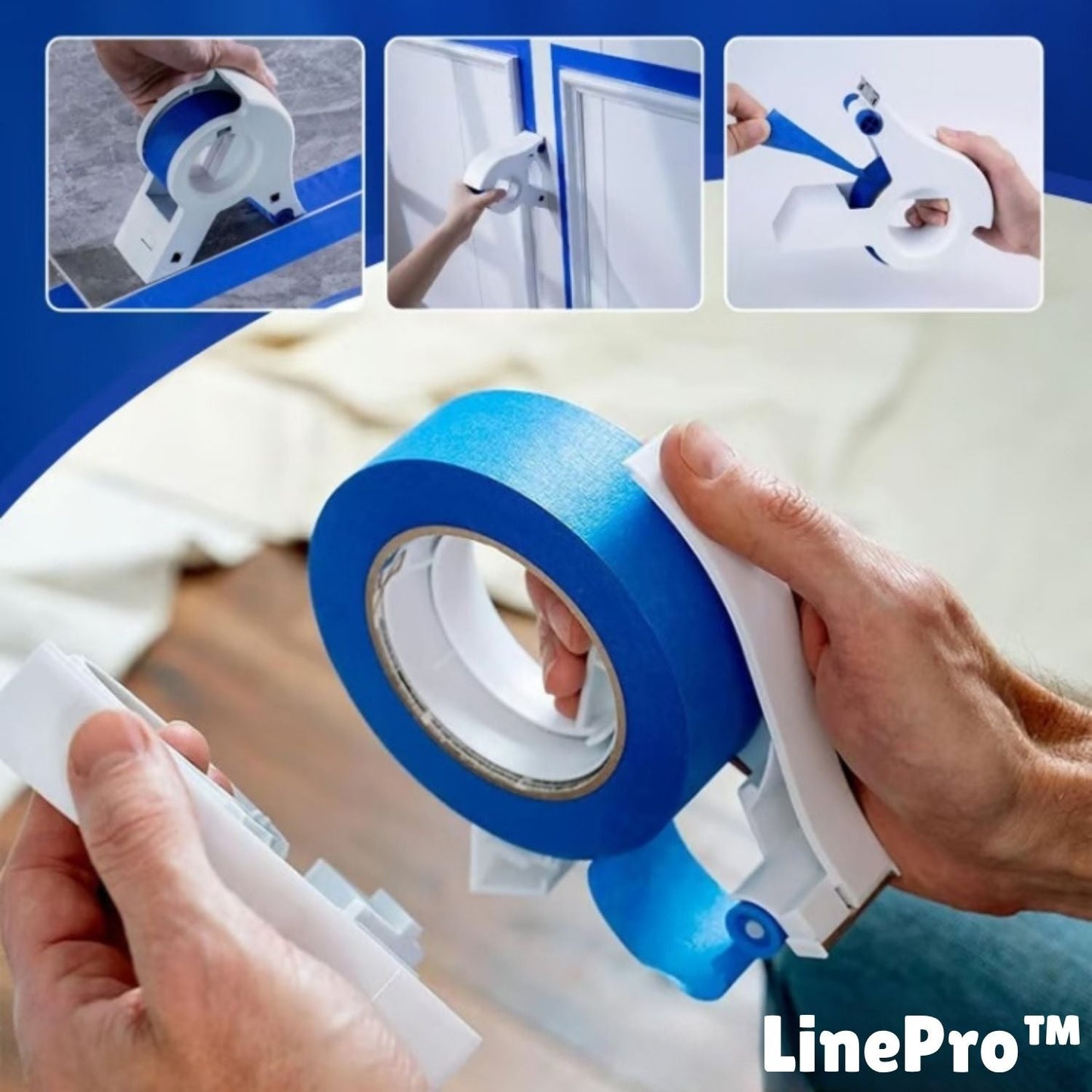 Malerkrepp Applikator | Saubere Farbkanten | Für Wände & Kanten | LinePro
