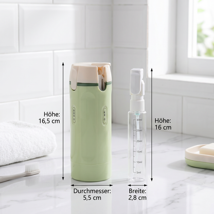 TravelPods™ 4-in-1 Reisebehälter – Auslaufsicher für Shampoo & Kosmetik