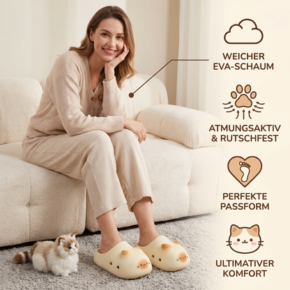 Wolkenweiche Hausschuhe im Katzen-Look – Schluss mit müden Füßen zu Hause