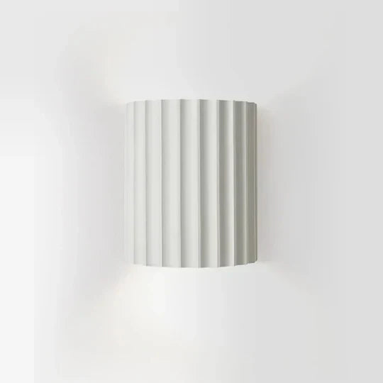 Wandlampe Rillendesign Weiß