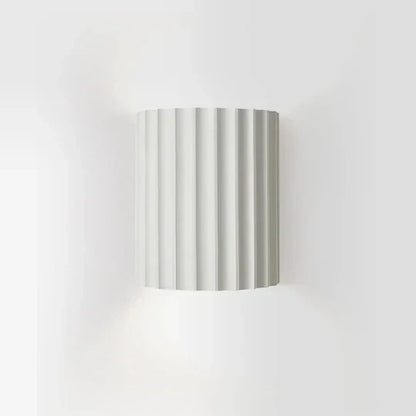 Wandlampe Rillendesign Weiß