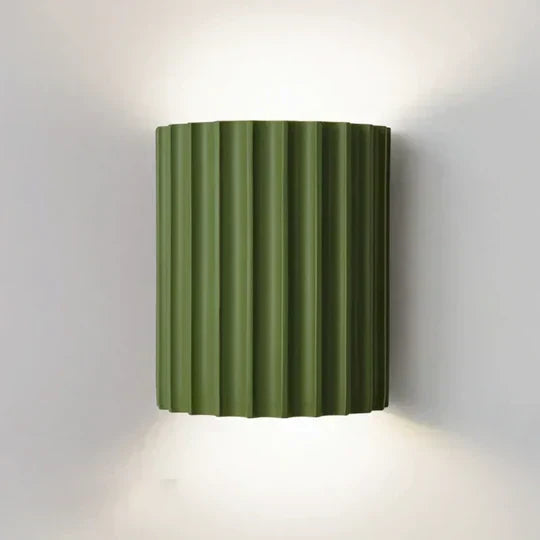 Wandlampe Rillendesign Grün