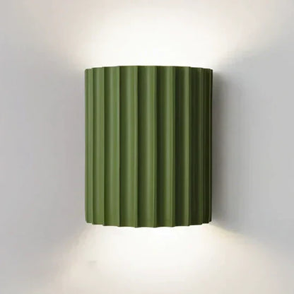Wandlampe Rillendesign Grün