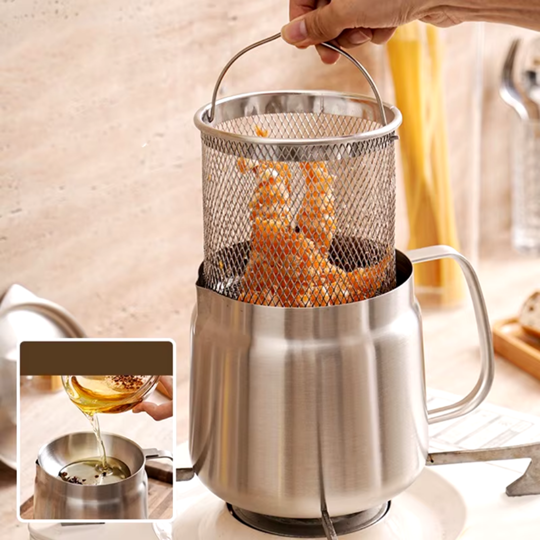 Frittier-Pfannenset Edelstahl