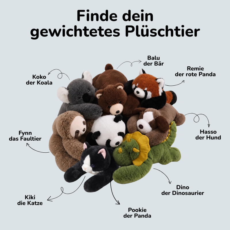 Gewichtetes Plüschtier zum Kuscheln und Entspannen