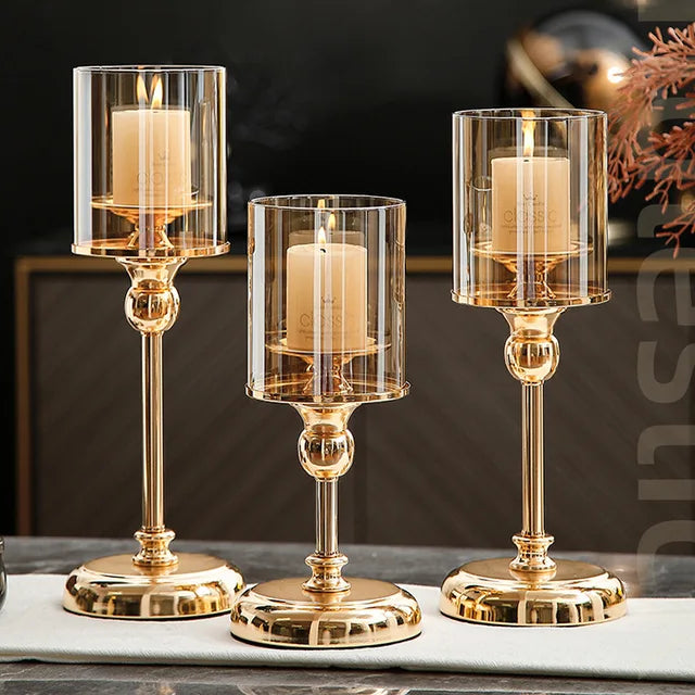 Kerzenhalter nordisch Gold Trio
