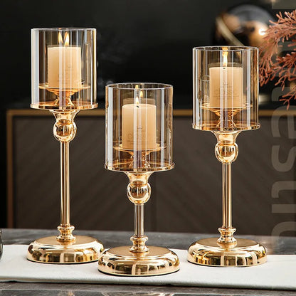 Kerzenhalter nordisch Gold Trio