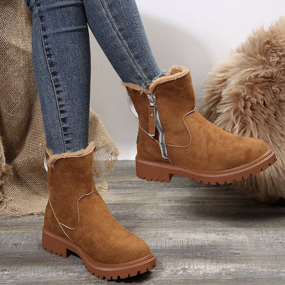 Damen-Winter-Fleece-Schneestiefel – Warm, stilvoll & absolut winterfest