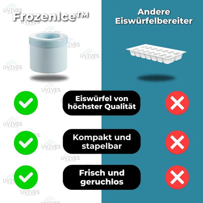FrozenIce - Tragbarer Silikoneiswürfelbereiter mit Deckel