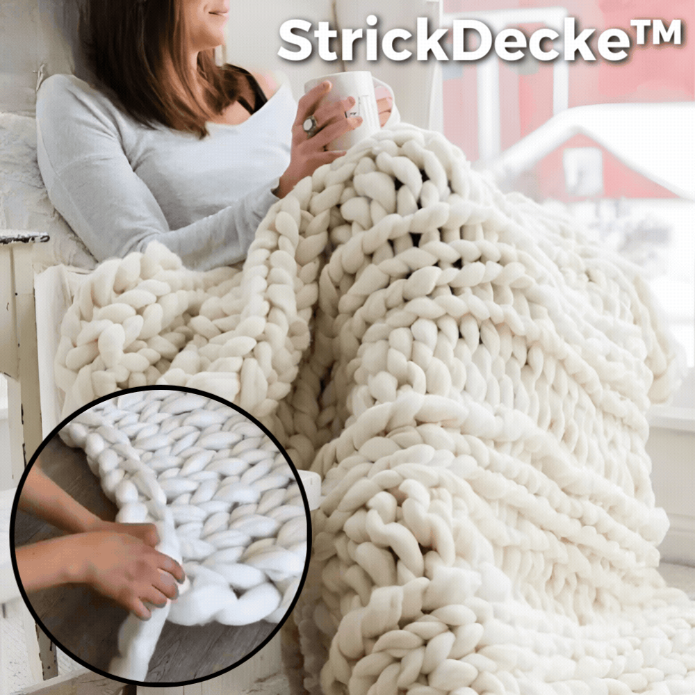 DIY Strickset ohne Nadeln – Handstricken | StrickDecke™