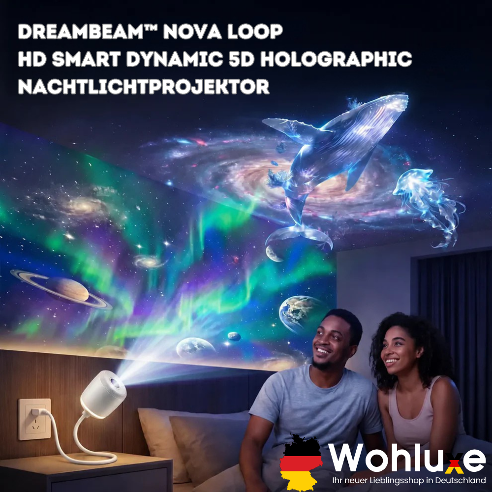 Galaxie Projektor mit Sternenhimmel und Fernbedienung