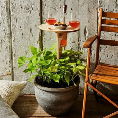VinoPole™ Tragbarer Weintisch – Für Picknick, Strand & Garten