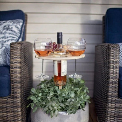 Picknick Weintisch | Wein Tisch Outdoor | Stabiler Halt & Sicherer Genuss | VinoStake