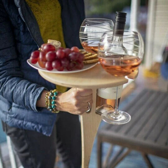 Picknick Weintisch | Wein Tisch Outdoor | Stabiler Halt & Sicherer Genuss | VinoStake