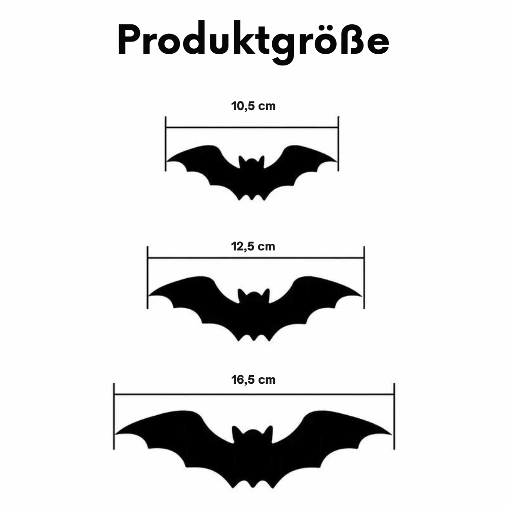 Halloween LED Fledermäuse mit lila Licht und Klebepads
