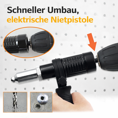 DrillMate Rivet Pro™ | Verwandeln Sie Ihren Bohrer in ein schnelles, starkes Nietwerkzeug