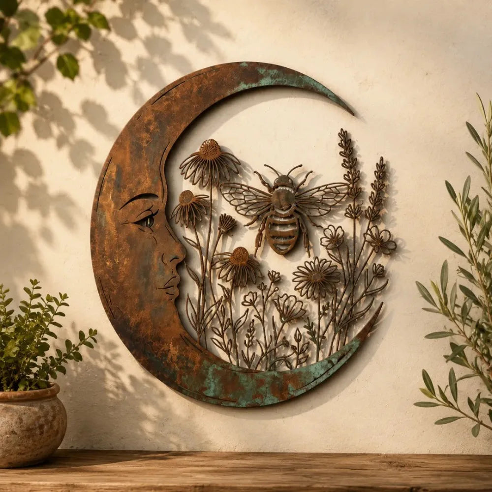 Wandkunst Mond-Design mit Naturmotiven | Selenara