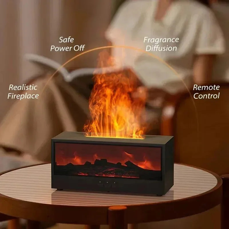 Fireplace Flame Mist Luftbefeuchter – Realistische Kaminflammen für Entspannung & Wohlbefinden