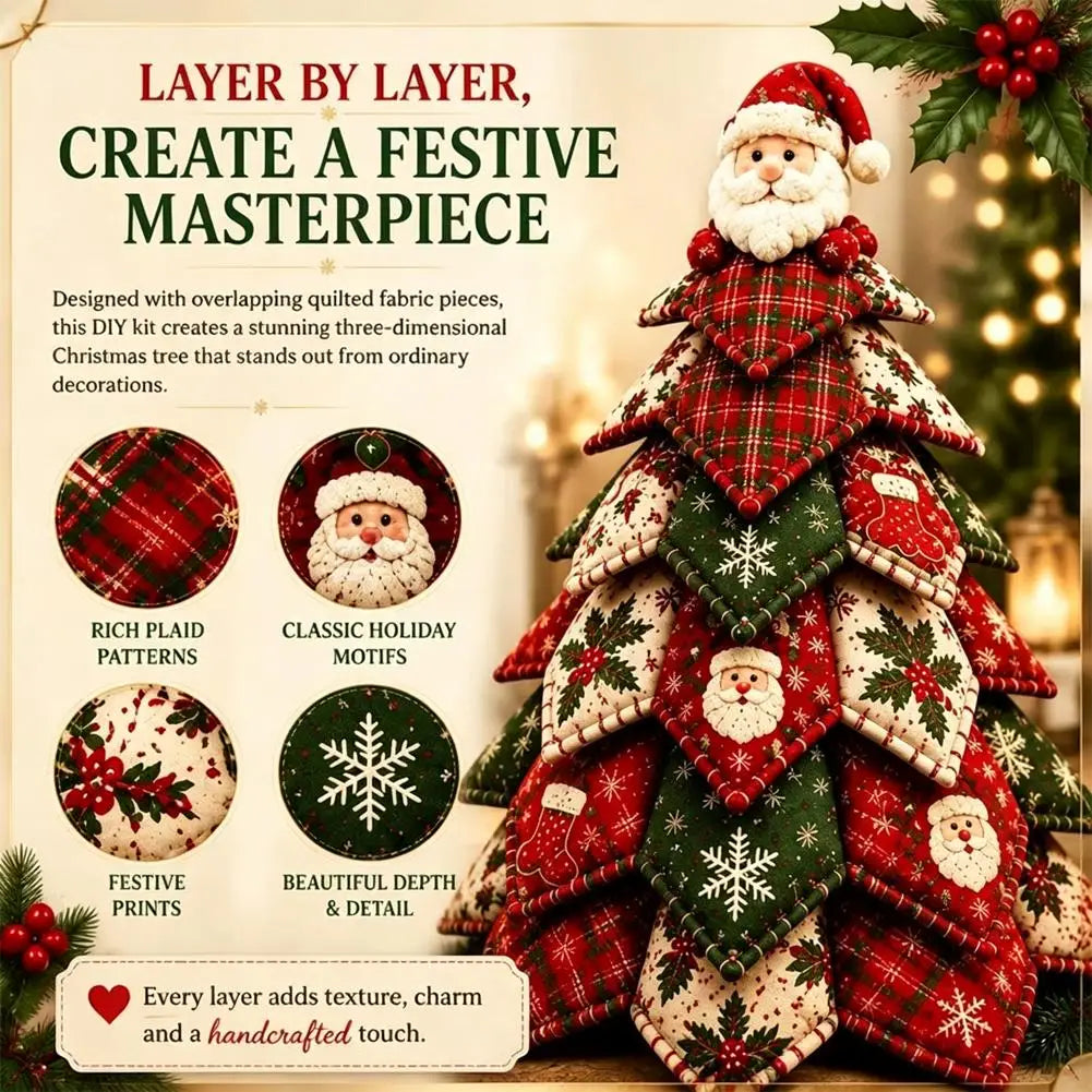 DIY Stoff-Weihnachtsbaum – Ansicht 3