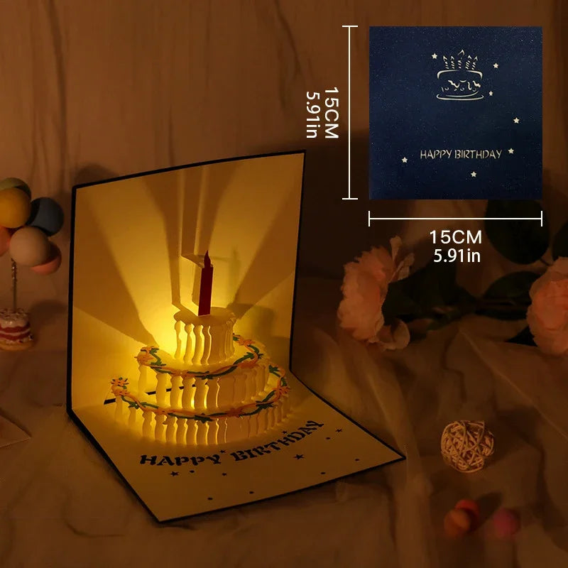 3D Pop-up Grußkarte mit Licht und Musik – Stil1 - Bau