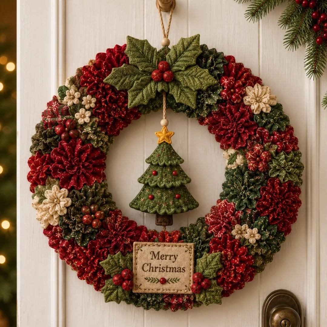 DIY Weihnachtskranz Bastelset ohne Nähen