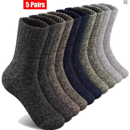 Merino-Wollsocken warm & gepolstert 5er-Set | WarmStride™