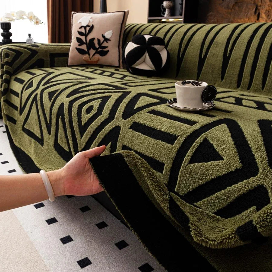 Sofa-Schutzdecke im Bohème-Design rutschfest | CozyGuard™
