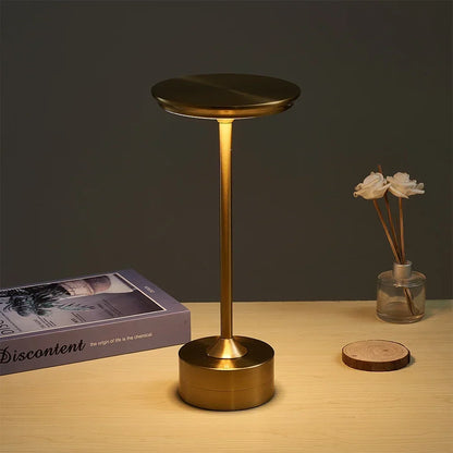 Kabellose LED-Lampe in Schwarz, Gold und Silber