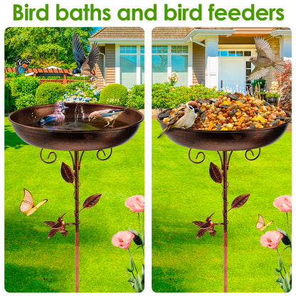 BirdHaven™ | Vogelbad | Mit Ständer | Robuste Metallschale