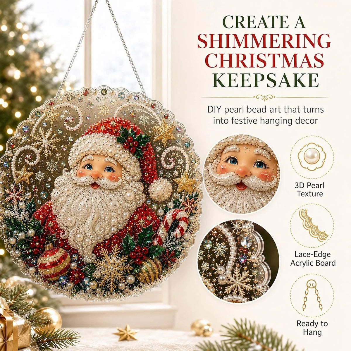 DIY Diamantmalerei Weihnachtsanhänger