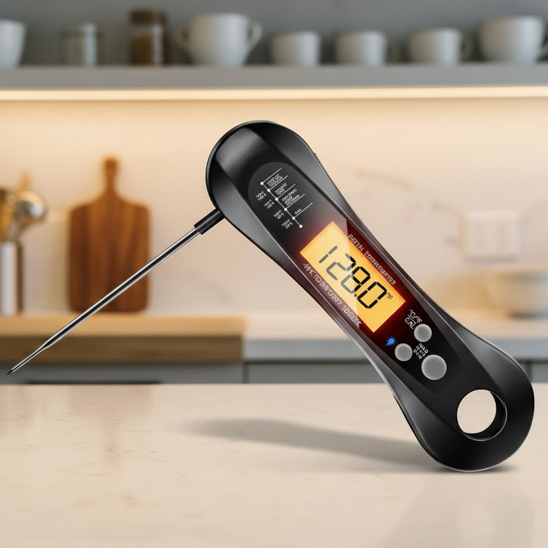 Digitales Fleischthermometer schwarz