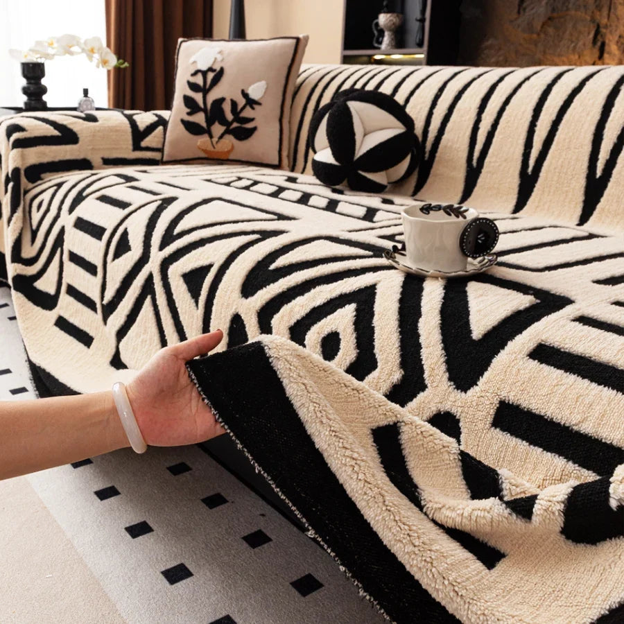 Sofa-Schutzdecke im Bohème-Design rutschfest | CozyGuard™