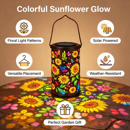 BloomLight™ Sonnenblumen-Solar-Laterne – Zaubert Lichtmuster in deinen Garten