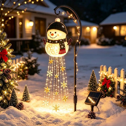 Solar-Gartenlicht im Schneemann-Design