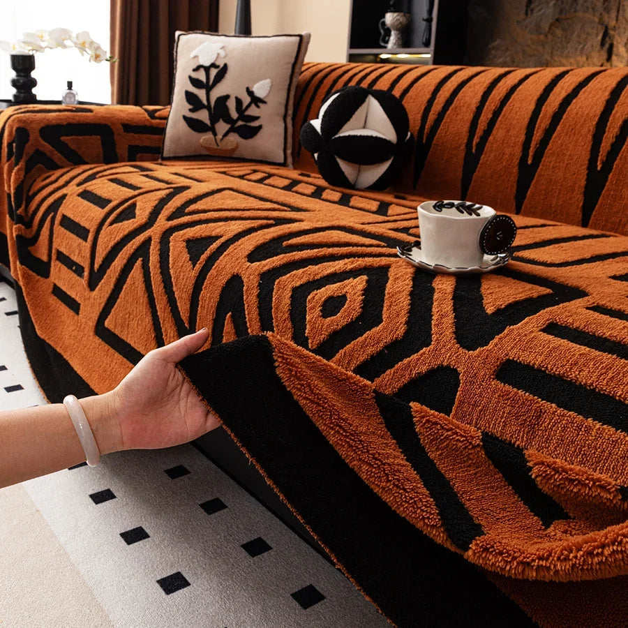 Sofa-Schutzdecke im Bohème-Design rutschfest | CozyGuard™