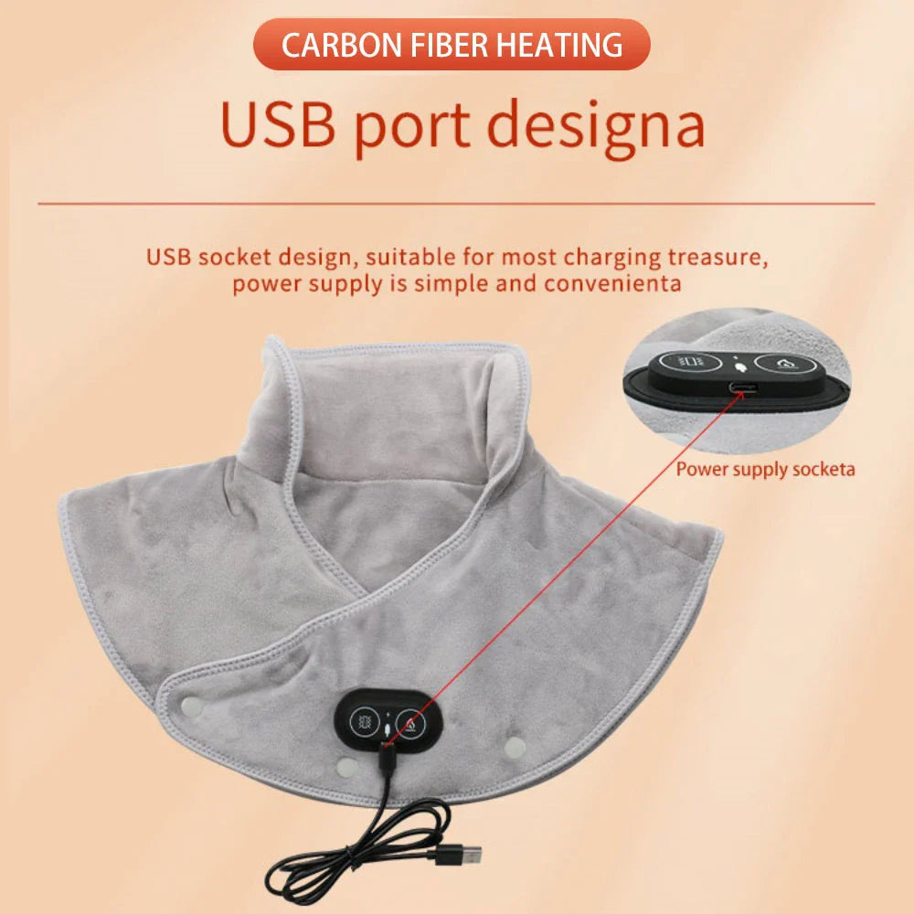 50% RABATT | ThermoRelax™ USB-Nacken- & Schulterschal – 3 Heizstufen + Timer
